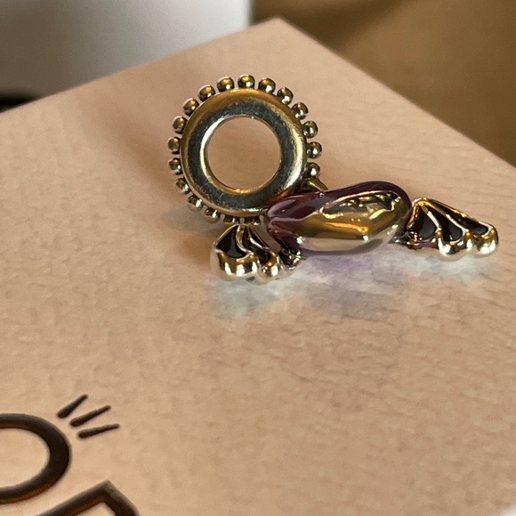 New Authentic Pandora Vampire Bat dangle charm sterling and enamel - Picture 7 of 7